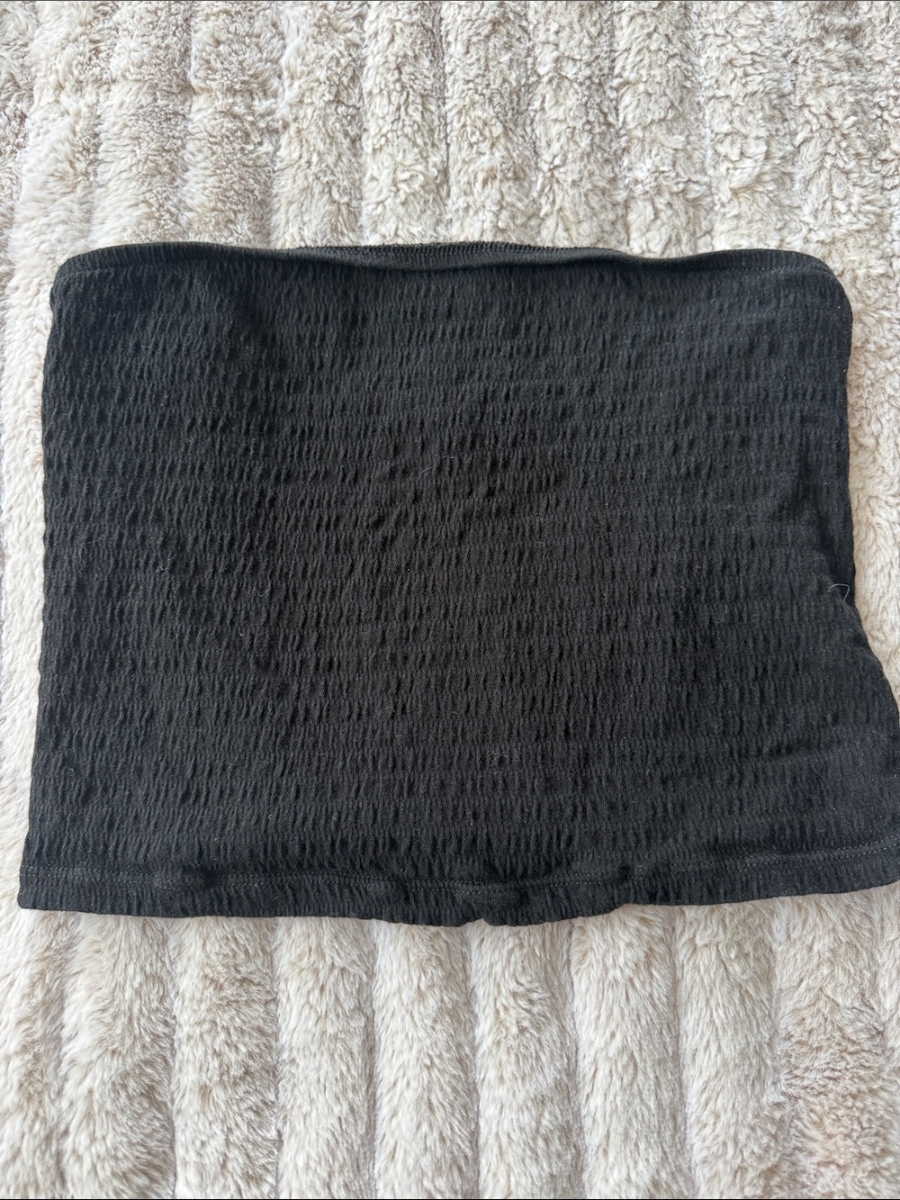 American Eagle Outfitters Black Ribbed Tube Mini Skirt